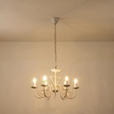 LÁMPARA COLGANTE METAL-VIDRIO TRANSPARENTE 6 LUCES 6xE27 MÁX. 15W 340x640mm ARTE ILLUMINA DUKE