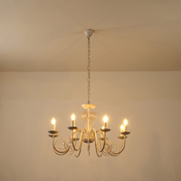 LÁMPARA COLGANTE METAL-CRISTAL TRANSPARENTE 8 LUCES 8xE27 MÁX. 15W 390x750mm ARTE ILLUMINA DUKE