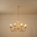 LÁMPARA COLGANTE METAL-CRISTAL TRANSPARENTE 8 LUCES 8xE27 MÁX. 15W 390x750mm ARTE ILLUMINA DUKE