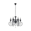 LÁMPARA COLGANTE METAL-CRISTAL TRANSPARENTE 6 LUCES 6xE27 MÁX. 15W 500x720mm ARTE ILLUMINA KRISTALLO