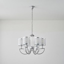 LÁMPARA COLGANTE METAL-TEJIDO 6 LUCES 6xE27 MÁX. 15W 450x630mm ARTE ILLUMINA NOBLE