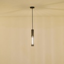 LÁMPARA COLGANTE DE HORMIGÓN Y HIERRO 1xΕ27 MÁX. 15 W 655 x 655 x 380 mm NEGRO ARTE ILLUMINA SCOURO