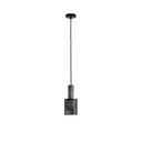 LÁMPARA COLGANTE DE HORMIGÓN Y HIERRO 1xE27 MAX40W 120x120x260mm NEGRO ARTE ILLUMINA SCOURO