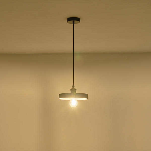 LÁMPARA COLGANTE DE HORMIGÓN Y HIERRO 1xΕ27 MÁX. 15 W 210 x 210 x 75 mm GRIS ARTE ILLUMINA YESO