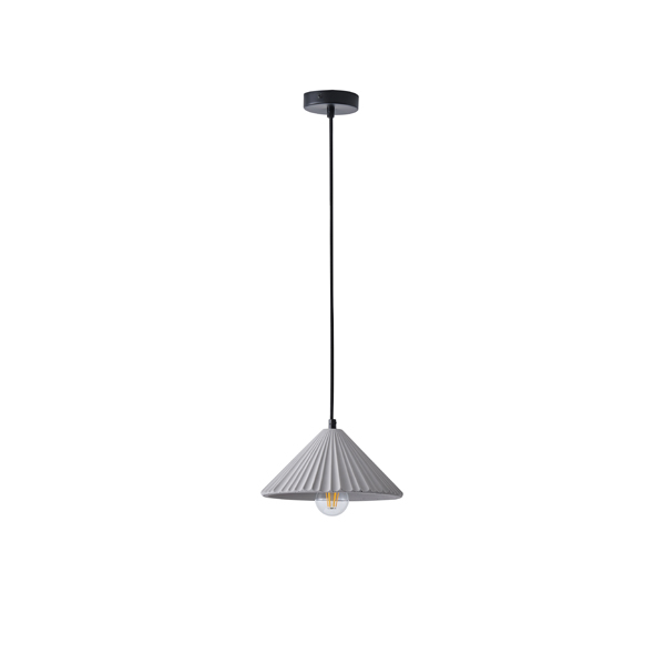 LÁMPARA COLGANTES HORMIGÓN 1xE27 MÁX15W 250x250x1240mm GRIS ARTE ILLUMINA PLATRE