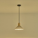 LÁMPARA COLGANTE CAUCHO MADERA Y HORMIGÓN 1xE27 MAX15W 250x250x180mm CAQUI ARTE ILLUMINA GESSO