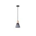 LÁMPARA COLGANTE CAUCHO MADERA Y HORMIGÓN 1xΕ27 MÁX.15W 160x160x220mm NEGRO ARTE ILLUMINA GESSO