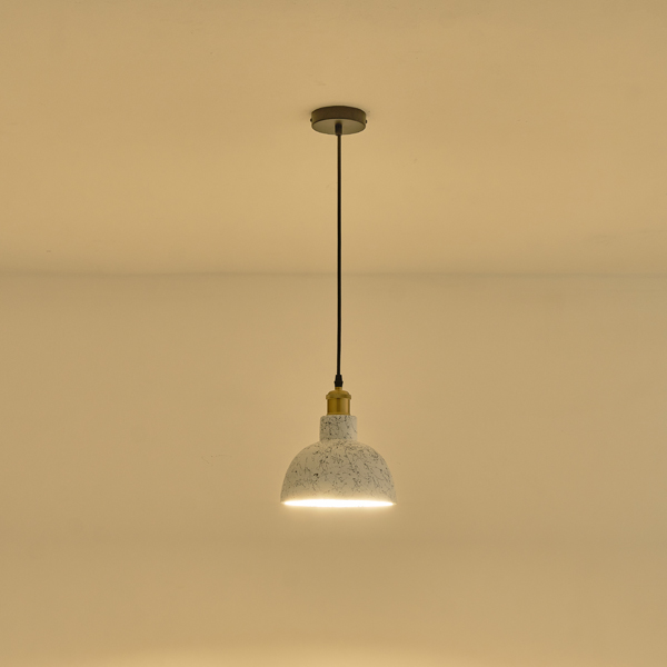 LÁMPARA COLGANTE DE HORMIGÓN Y METAL 1xE27 MÁX. 15 W 200 x 200 x 160 mm ARTE ILLUMINA SPLASHED