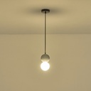 LÁMPARA COLGANTE DE HORMIGÓN Y VIDRIO G9 MAX 15W 100x100x210mm NEGRO ARTE ILLUMINA SALPICO