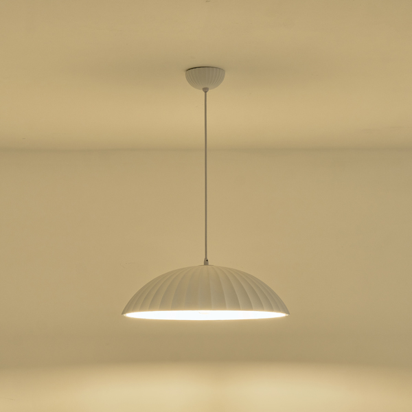 LÁMPARA COLGANTE GESSO 1xE27 MAX 15W 500x500x130mm BLANCO ARTE ILLUMINA CALCO