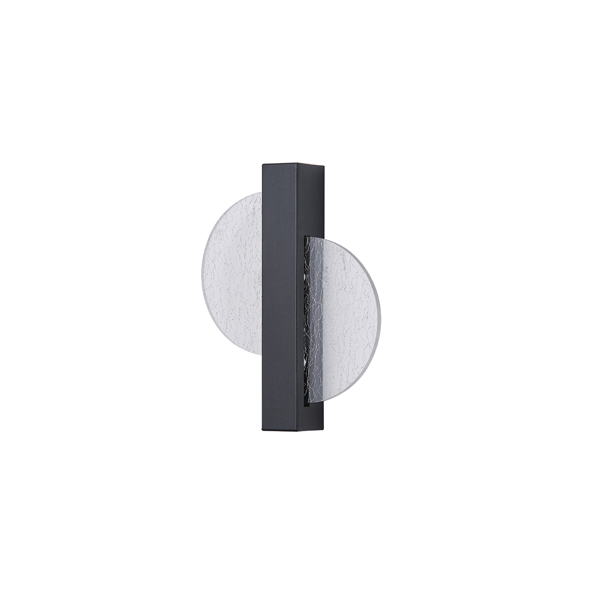 APLIQUE DE PARED ACRÍLICO 6W 312lm 3000K 195×45mm NEGRO ARTE ILLUMINA ERATO