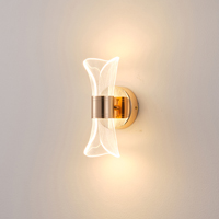 APLIQUE DE PARED ACRÍLICO PATRÓN DE PUNTOS 8W 3000K 720lm 520x360mm ORO FRANCÉS ARTE ILLUMINA TELA
