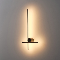 APLIQUE DE PARED METAL LED 12W 1200lm 3000K 600x200x60mm NEGRO ARTE ILLUMINA CLIO