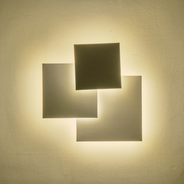 LUMINARIA DE TECHO O PARED LED 16W 1400lm 3000Κ 450x440mm BLANCO ARTE ILLUMINA THALIA