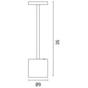 LÁMPARA DE MESA TÁCTIL RECARGABLE LED 4W 150lm 3000K REGULABLE ORO ARTE ILLUMINA TABLO