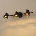PLAFÓN TRIPLE CON MALLA E27 MÁX. 15W 640x100x300mm NEGRO ARTE ILLUMINA