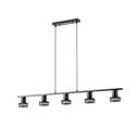 PLAFÓN DE TECHO CINCO LUCES E27 MÁX. 15W 1180x100x1180mm NEGRO CON MALLA ARTE ILLUMINA