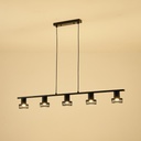 PLAFÓN DE TECHO CINCO LUCES E27 MÁX. 15W 1180x100x1180mm NEGRO CON MALLA ARTE ILLUMINA