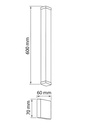 LUMINARIA PARA BAÑO 15W 3CCT 600x57x70 IP44 BLANCO ARTE ILLUMINA MARE