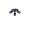 FOCO 3 LUCES METALIZADO 3XGU10 Ø180x135mm NEGRO ARTE ILLUMINA OLYMP