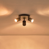 FOCO 3 LUCES METALIZADO 3XGU10 Ø180x135mm NEGRO ARTE ILLUMINA OLYMP