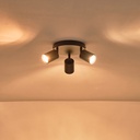 FOCO 3 LUCES METALIZADO 3XGU10 Ø180x135mm NEGRO ARTE ILLUMINA OLYMP