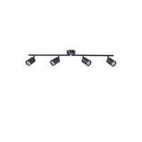 FOCO 4 LUCES METALIZADO 4XGU10 790x80x165mm NEGRO ARTE ILLUMINA OLYMP