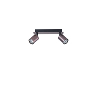 FOCO ALUMINIO GRIS 2 LUCES 2xGU10 250x80x120mm ARTE ILLUMINA LUXY