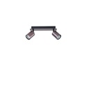 FOCO ALUMINIO GRIS 2 LUCES 2xGU10 250x80x120mm ARTE ILLUMINA LUXY