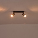 FOCO ALUMINIO GRIS 2 LUCES 2xGU10 250x80x120mm ARTE ILLUMINA LUXY