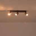 FOCO ALUMINIO GRIS 3 LUCES 3XGU10 MÁX. 7W 450x80x120mm ARTE ILLUMINA LUXY