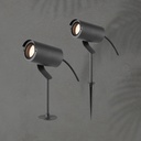 FOCO DE JARDÍN ALUMINIO GRIS OSCURO GU10 MAX 20W IP65 240x140x75mm ARTE ILLUMINA