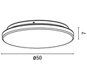 PLAFÓN LED 36W Ø500 3CCT IP20 BLANCO PLUS