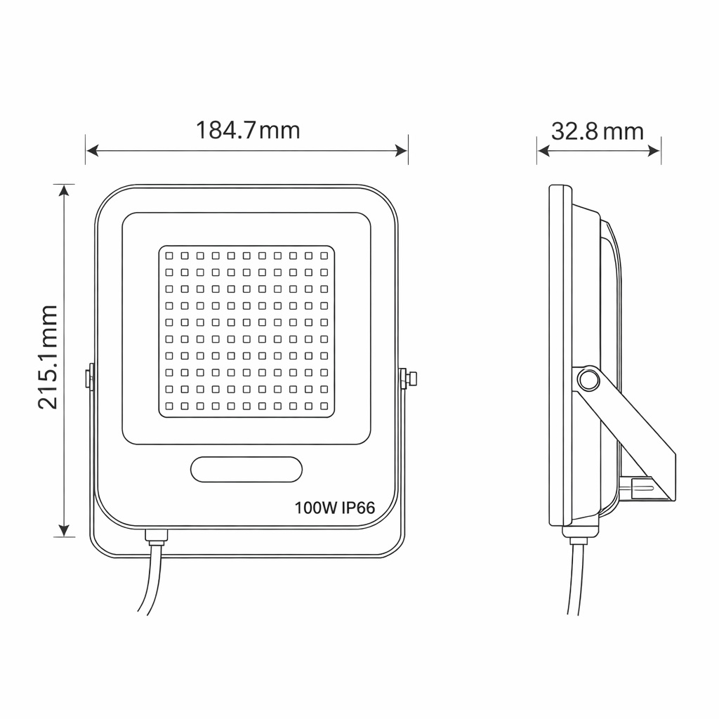 PROYECTOR LED SMD BASE 360° 100W IP66 PLUS