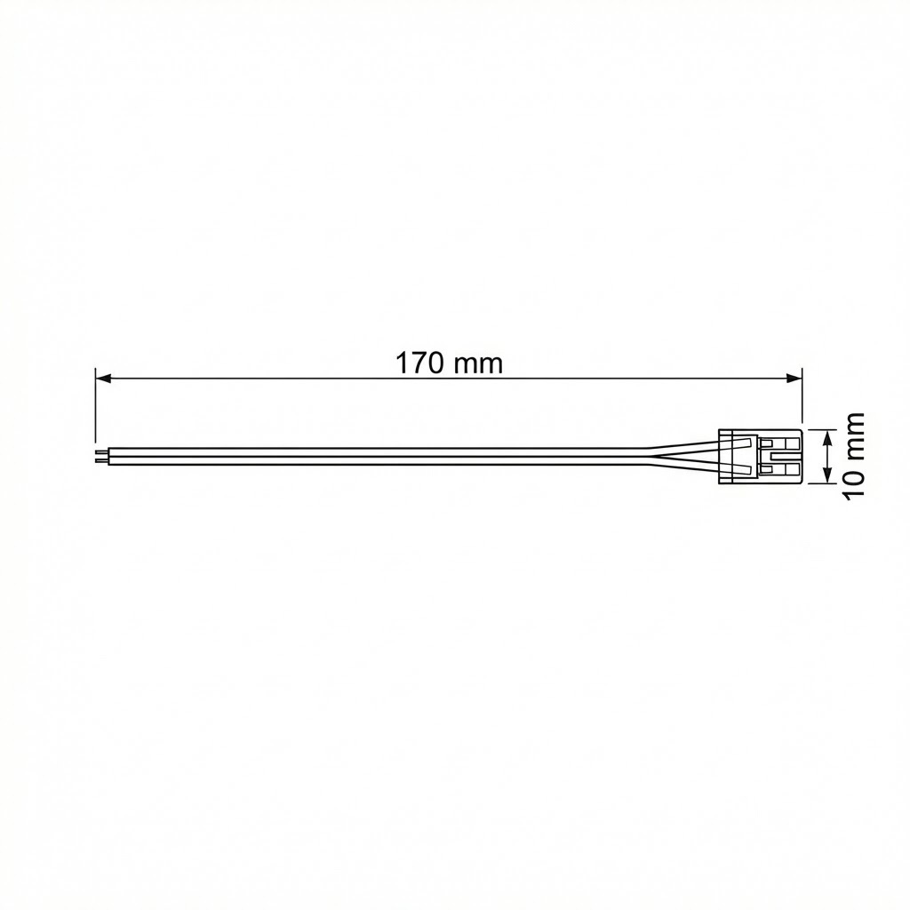 CONEXIÓN DE ENCHUFE DE ALIMENTACIÓN PARA TIRA DE LED COB DE 8mm