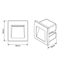 EMPOTRABLE PARED LED "VAGG" 3W IP54 220-240V 90x90x70mm PRO ARTE ILLUMINA