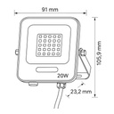 PROYECTOR LED SMD BASE 360° 30W NEGRO IP65 4000K PLUS (OLD REF. E.147-69326)