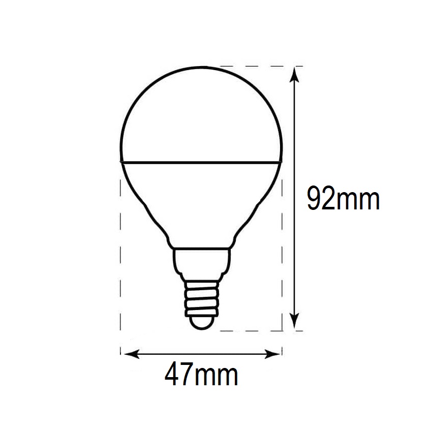 BOMBILLA LED SMD GLOBO G45 7W 630lm E14 175-250V EUROLAMP