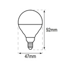 BOMBILLA LED SMD GLOBO G45 7W 630lm E14 175-250V EUROLAMP
