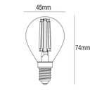 BOMBILLA LED G45 FILAMENTO CRUZADO 4.5W E14 220-240V