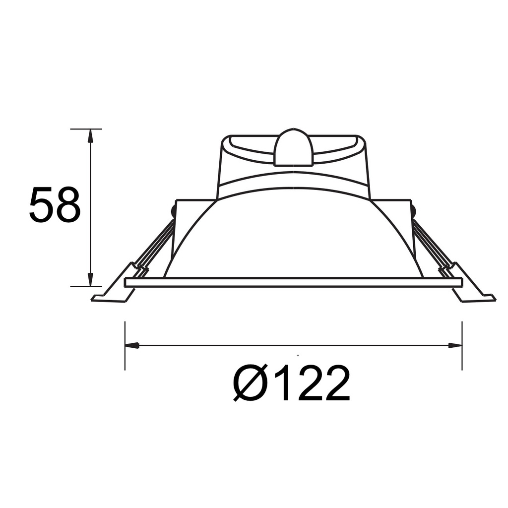 EMPOTRABLE DOWNLIGHT LED "ODAV" BLANCO 12W 1090lm Ø122 AIMUR 9522