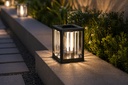 LUMINARIA SUELO DE ALUMINIO 16W 230Lm 3000K 150x150x190mm IP65 NEGRO ARTE ILLUMINA