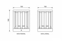 LUMINARIA SUELO DE ALUMINIO 16W 230Lm 3000K 150x150x190mm IP65 NEGRO ARTE ILLUMINA