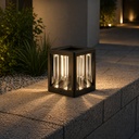 LUMINARIA SUELO DE ALUMINIO 16W 230Lm 3000K 150x150x190mm IP65 NEGRO ARTE ILLUMINA
