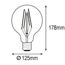 BOMBILLA G125 FILAMENTO 7,2W 1521LM Ε27 CLARO