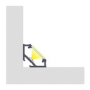 PERFIL LED DE ALUMINIO DE SUPERFICIE ESQUINA "C", PIEZA 2,02m