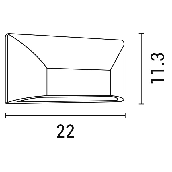LED DE PARED SLIM 6W IP65 220-240V 220x51x113mm PRO ARTE ILLUMINA