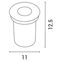 EMPOTRABLE "BODEN R" ROUND NIQUEL SATINADO  IP65 (1601-IN)