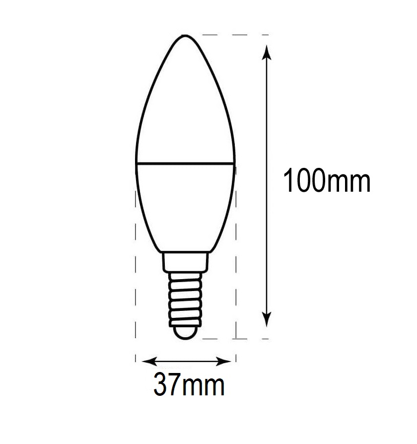 BOMBILLA LED VELA C37 7W E14 PLUS