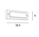 APLIQUE DE PARED LED 6W 255x42x90 3CCT IP65 "SENARIO"